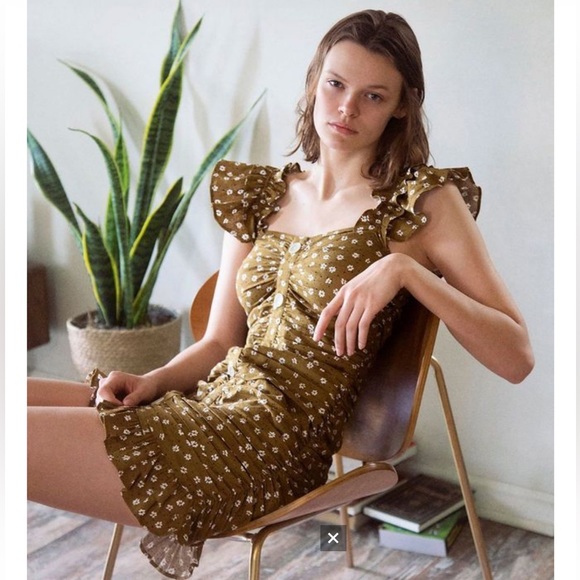 NWOT Zara Printed Dress With Draping Size S - Picture 3 of 11